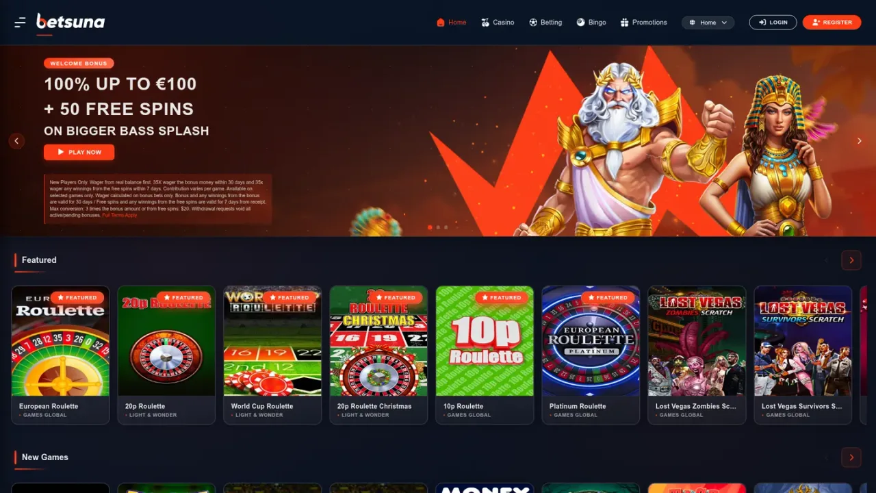 Betsuna website homepage screenshot
